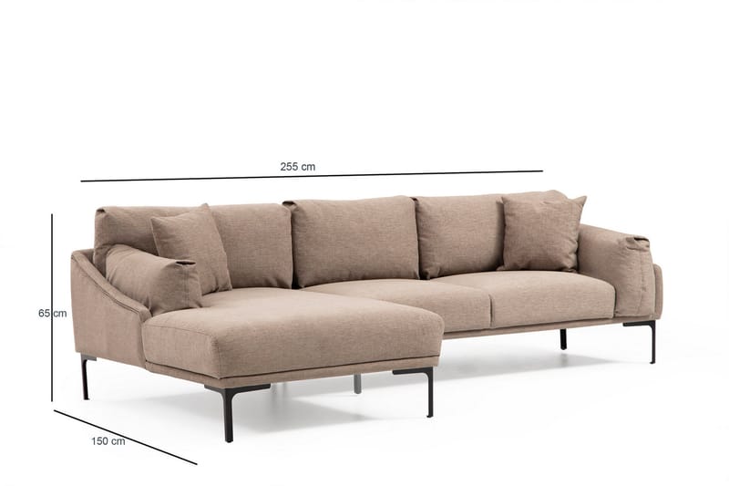 Glenure Soffa m. Divan 4-sits - Mocha - Möbler - Soffa - Divansoffor & schäslongsoffa