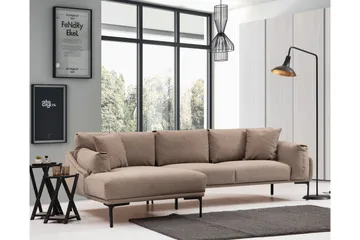Glenure Soffa m. Divan 4-sits - Mocha - Möbler - Soffa - Divansoffor & schäslongsoffa