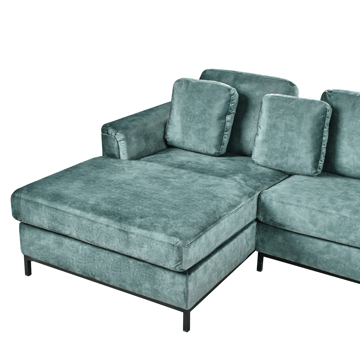 Hörnsoffa 4-sits Oslo Högervänd - Blågrön - Möbler - Soffa - Divansoffor & schäslongsoffa - 4 sits soffa med divan