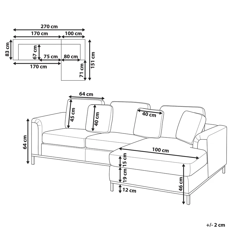 Hörnsoffa 4-sits Oslo Vänstervänd - Mörkgrön - Möbler - Soffa - Divansoffor & schäslongsoffa