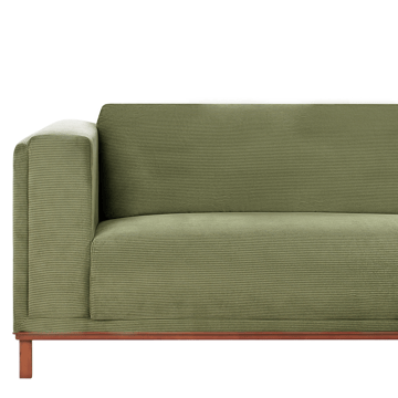 Hörnsoffa 4-sits Veng - Ljusbrun, Grön - Möbler - Soffa - Divansoffor & schäslongsoffa