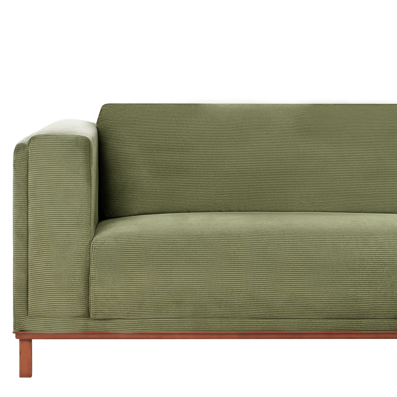 Hörnsoffa 4-sits Veng - Ljusbrun, Grön - Möbler - Soffa - Divansoffor & schäslongsoffa
