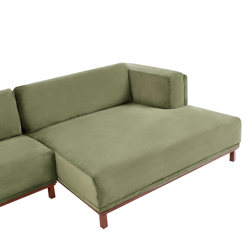 Hörnsoffa 4-sits Veng - Ljusbrun, Grön - Möbler - Soffa - Divansoffor & schäslongsoffa