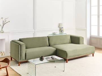 Hörnsoffa 4-sits Veng - Ljusbrun, Grön - Möbler - Soffa - Divansoffor & schäslongsoffa