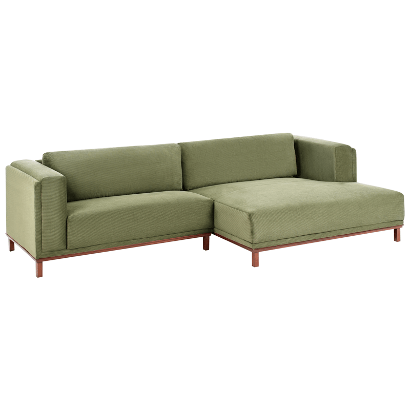 Hörnsoffa 4-sits Veng - Ljusbrun, Grön - Möbler - Soffa - Divansoffor & schäslongsoffa