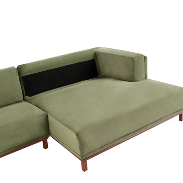 Hörnsoffa 4-sits Veng - Ljusbrun, Grön - Möbler - Soffa - Divansoffor & schäslongsoffa