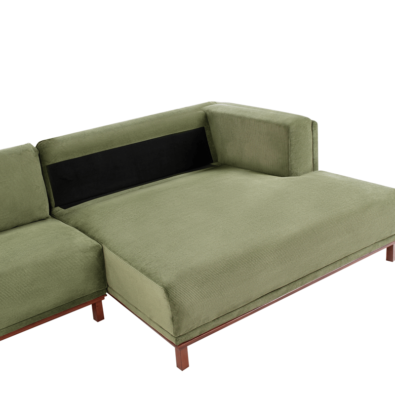 Hörnsoffa 4-sits Veng - Ljusbrun, Grön - Möbler - Soffa - Divansoffor & schäslongsoffa