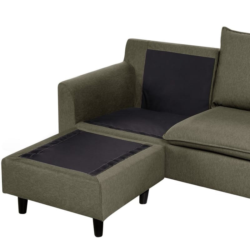 Hörnsoffa Elvenes - Grönt, mörkt trä/Högervänd - Möbler - Soffa - Hörnsoffa