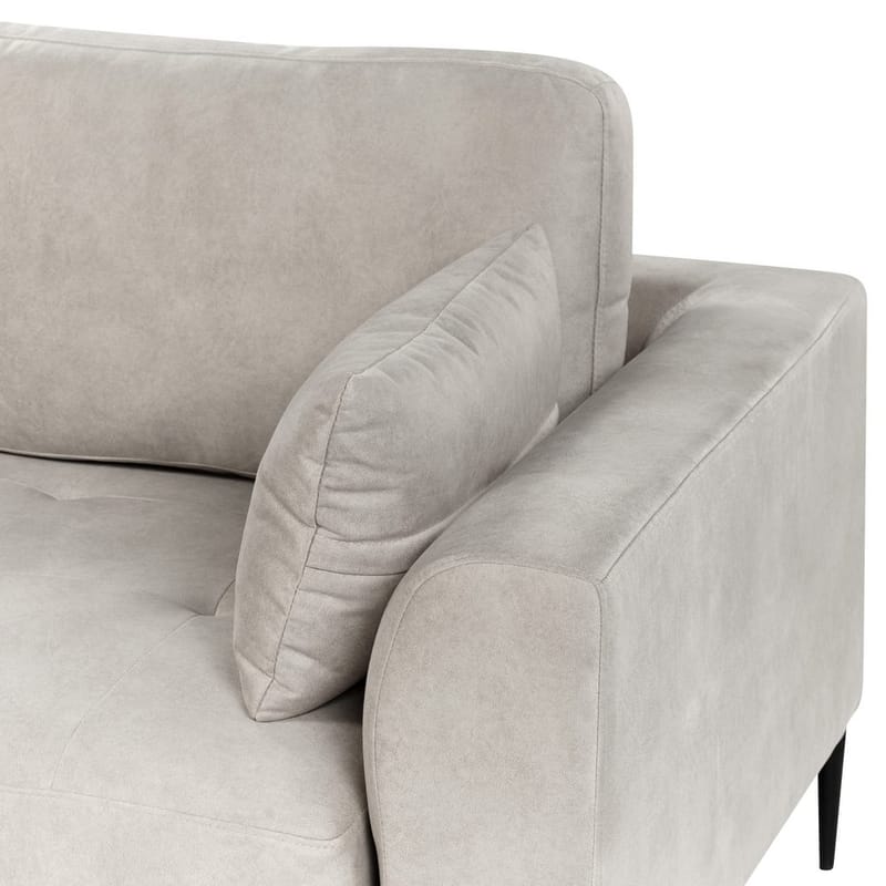 Hörnsoffa Flam - Grå, svart/Högervänd/Sammet - Möbler - Soffa - Hörnsoffa