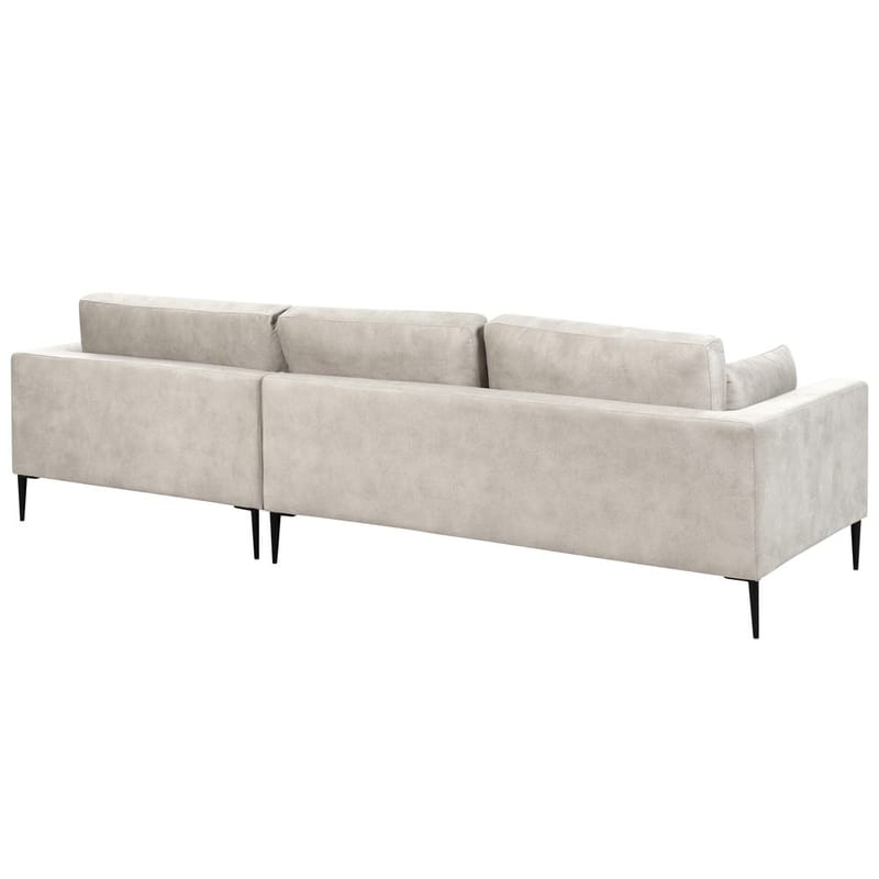 Hörnsoffa Flam - Grå, svart/Vänstervänd/Sammet - Möbler - Soffa - Hörnsoffa