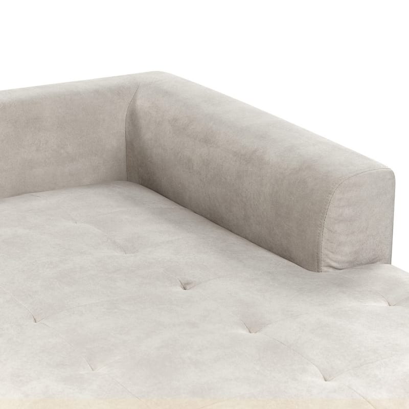 Hörnsoffa Flam - Grå, svart/Vänstervänd/Sammet - Möbler - Soffa - Hörnsoffa