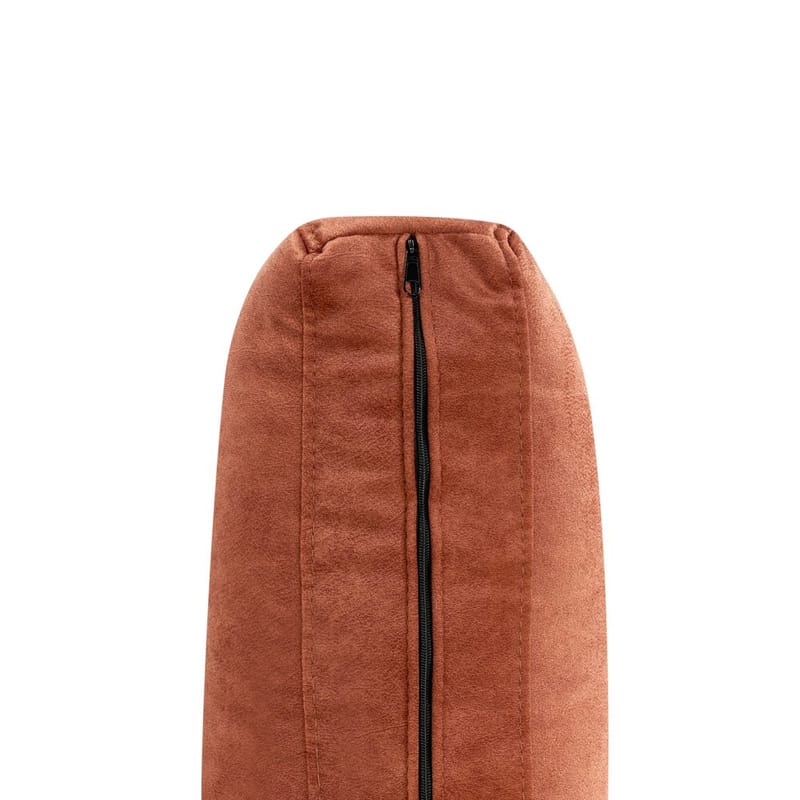 Hörnsoffa Flam - Orange, svart/Högervänd/Sammet - Möbler - Soffa - Hörnsoffa