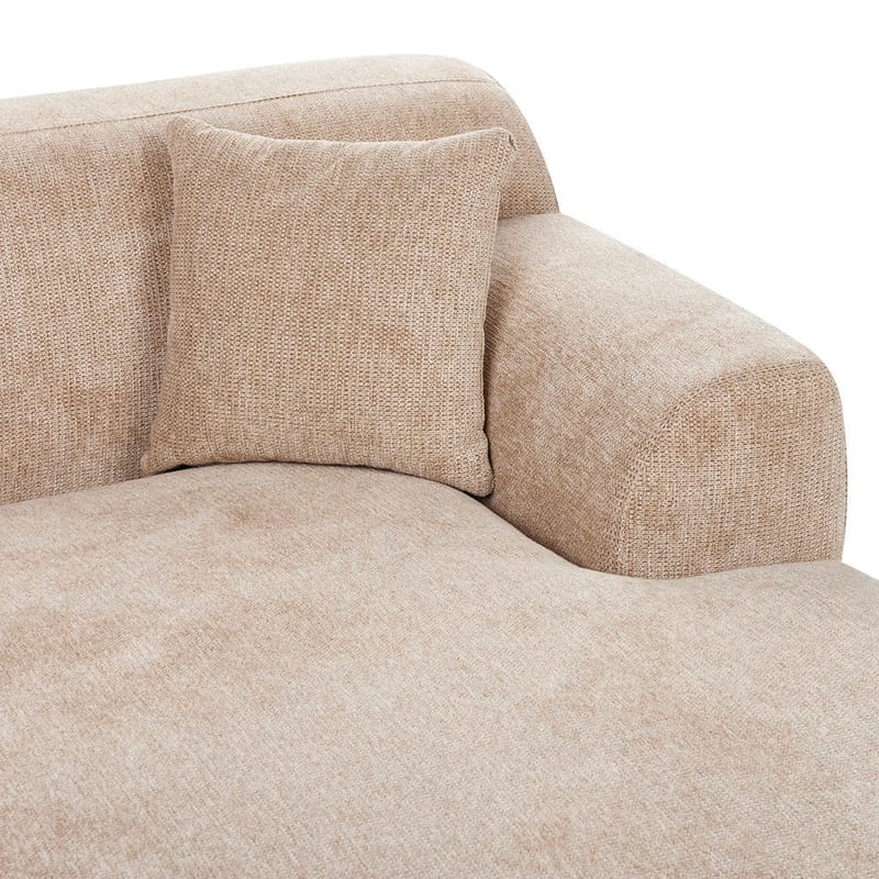 Hörnsoffa Holt - Beige, brun/Polyester - Möbler - Soffa - Hörnsoffa - Hörnsoffa med divan