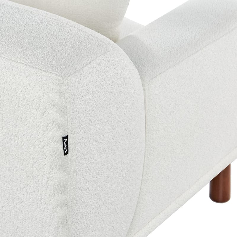 Hörnsoffa Holt - Vit, brun/Bouclé - Möbler - Soffa - Hörnsoffa