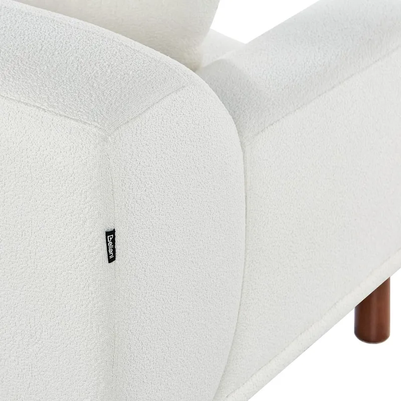 Hörnsoffa Holt - Vit, brun/Bouclé - Möbler - Soffa - Hörnsoffa - Hörnsoffa med divan