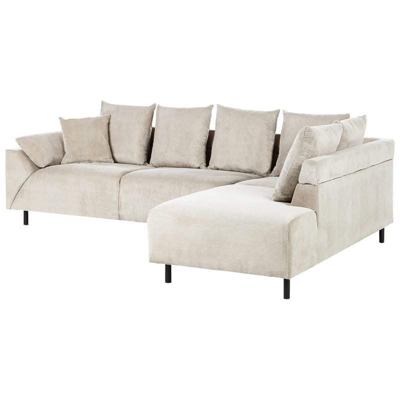 Hörnsoffa Lunner - Beige, svart - Möbler - Soffa - Hörnsoffa