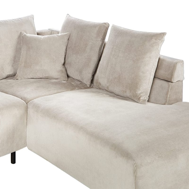 Hörnsoffa Lunner - Beige, svart - Möbler - Soffa - Hörnsoffa