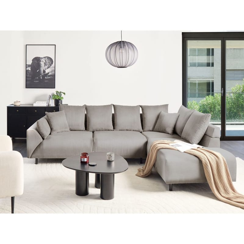 Hörnsoffa Lunner - Grå, svart - Möbler - Soffa - Hörnsoffa