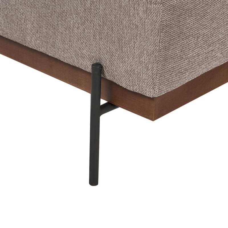 Hörnsoffa Mariferd - Ljusbrun, svart, mörkt trä/Högervänd - Möbler - Soffa - Hörnsoffa - Hörnsoffa med divan