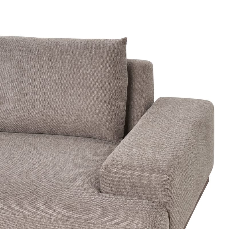 Hörnsoffa Mariferd - Ljusbrun, svart, mörkt trä/Vänstervänd - Möbler - Soffa - Divansoffor & schäslongsoffa
