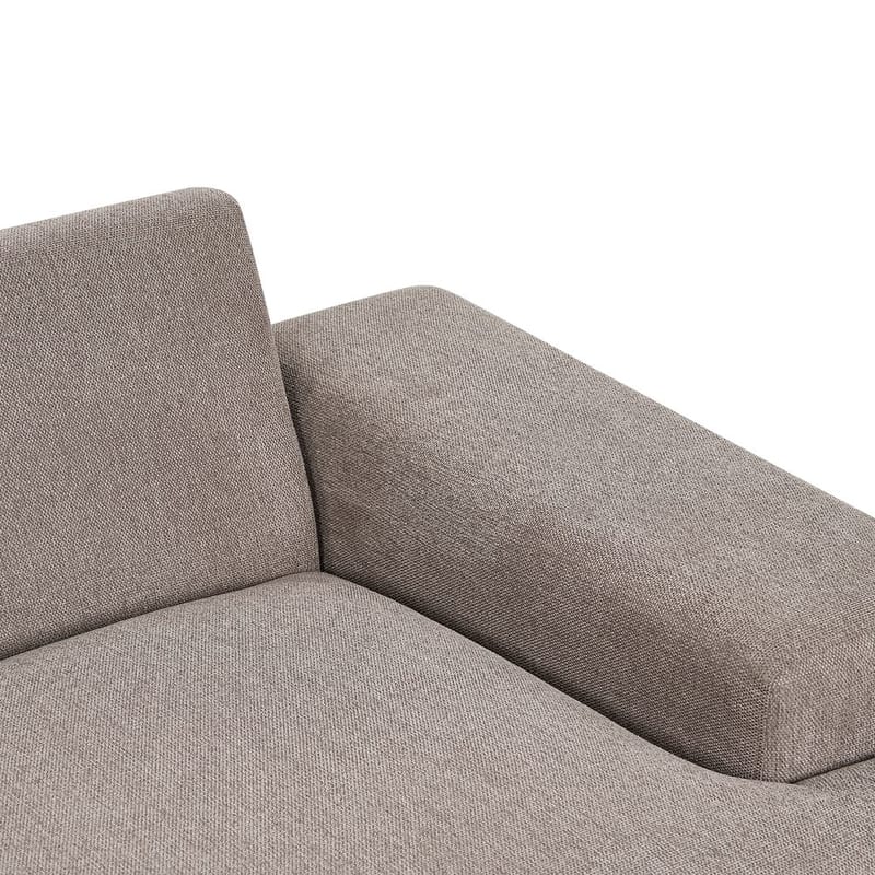 Hörnsoffa Mariferd - Ljusbrun, svart, mörkt trä/Vänstervänd - Möbler - Soffa - Divansoffor & schäslongsoffa