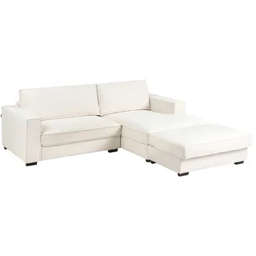 Hörnsoffa med fotpall Renders - Beige - Möbler - Soffa - Divansoffor & schäslongsoffa