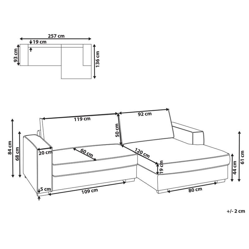Hörnsoffa Renders - Vit, Svart - Möbler - Soffa - Hörnsoffa