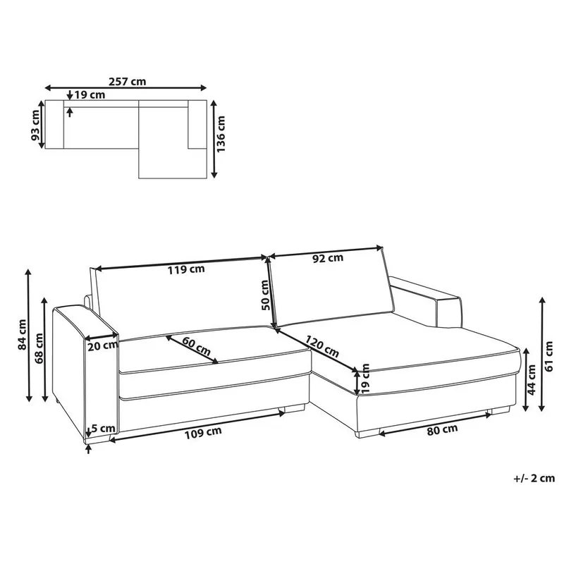 Hörnsoffa Renders - Vit, Svart - Möbler - Soffa - Hörnsoffa - Hörnsoffa med divan