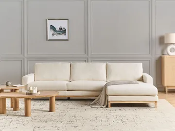 Hörnsoffa Siggard - Vit - Möbler - Soffa - Divansoffor & schäslongsoffa - 4 sits soffa med divan