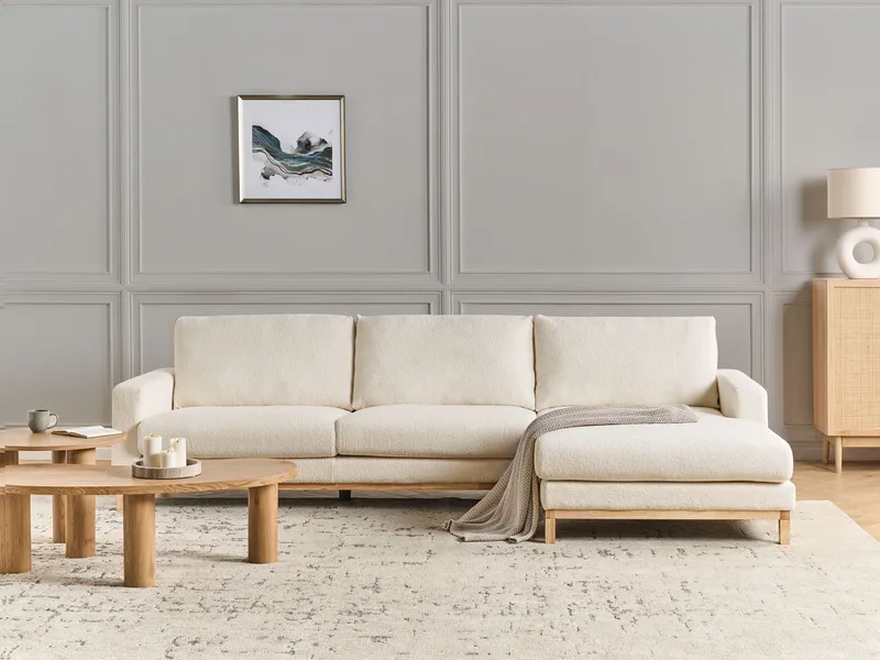 Hörnsoffa Siggard - Vit - Möbler - Soffa - Divansoffor & schäslongsoffa - 4 sits soffa med divan