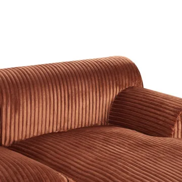 Hörnsoffa Stenum - Brun, mässing/Högervänd - Möbler - Soffa - Hörnsoffa