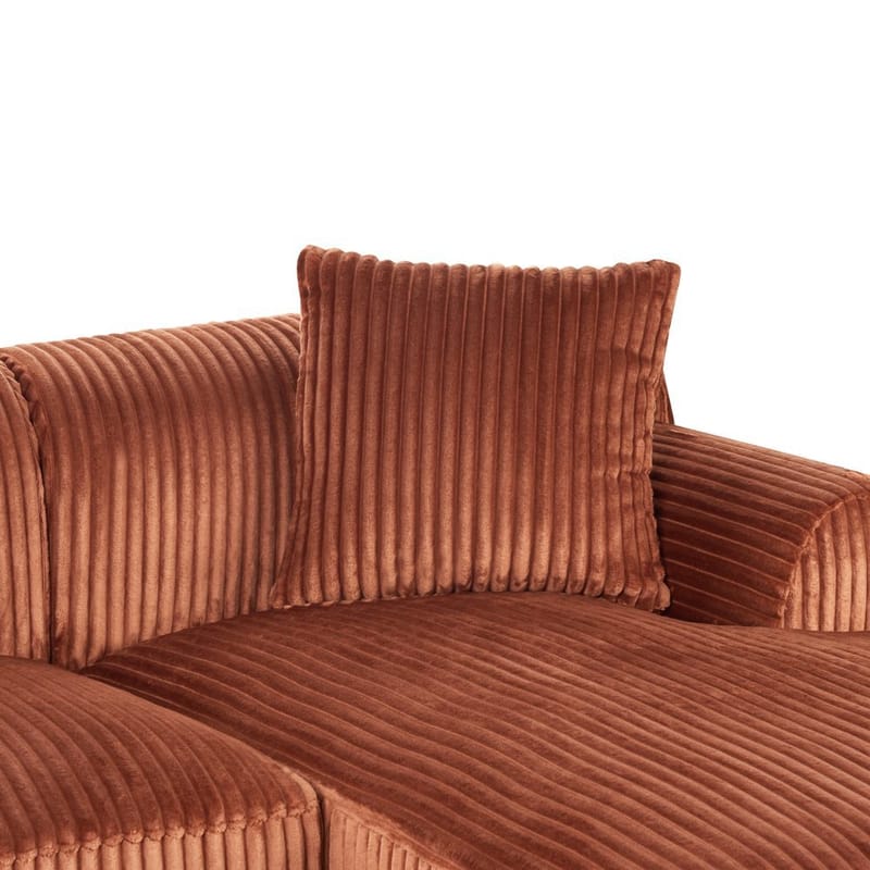 Hörnsoffa Stenum - Brun, mässing/Högervänd - Möbler - Soffa - Hörnsoffa