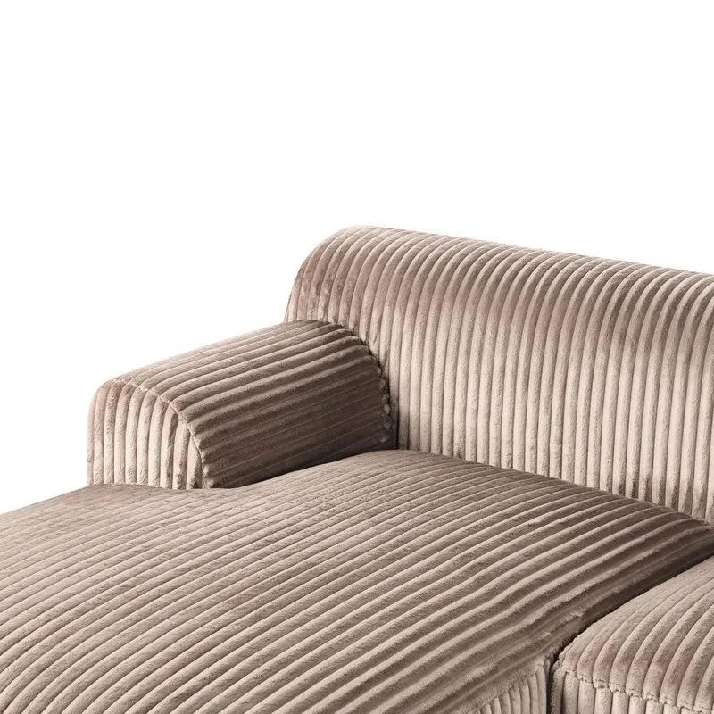 Hörnsoffa Stenum - Ljusbrun, mässing/Högervänd - Möbler - Soffa - Hörnsoffa