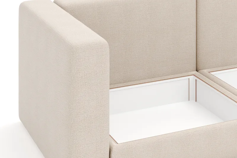 Hagblom 4-sits Divansoffa med Förvaring - Beige - Möbler - Soffa - Divansoffor & schäslongsoffa