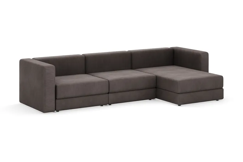 Hagblom 4-sits Divansoffa med Förvaring - Brun - Möbler - Soffa - Divansoffor & schäslongsoffa