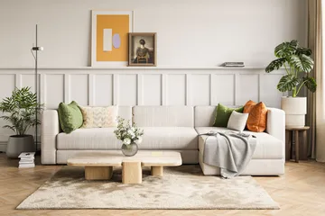 Hagblom 4-sits Divansoffa med Förvaring Vändbar - Beige - Möbler - Soffa - Divansoffor & schäslongsoffa