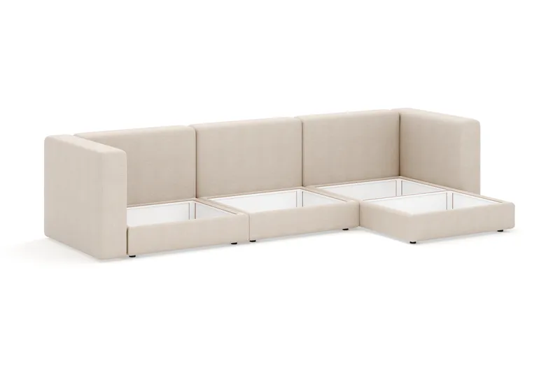 Hagblom 4-sits Divansoffa med Förvaring Vändbar - Beige - Möbler - Soffa - Divansoffor & schäslongsoffa