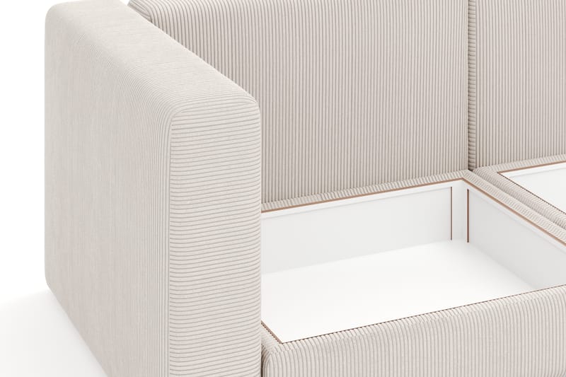 Hagblom 4-sits Divansoffa med Förvaring Vändbar - Beige - Möbler - Soffa - Divansoffor & schäslongsoffa