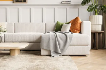 Hagblom 4-sits Divansoffa med Förvaring Vändbar - Beige - Möbler - Soffa - Divansoffor & schäslongsoffa