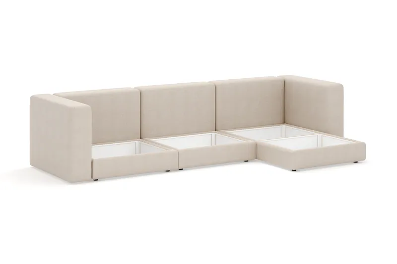 Hagblom 4-sits Divansoffa med Förvaring Vändbar - Beige - Möbler - Soffa - Divansoffor & schäslongsoffa
