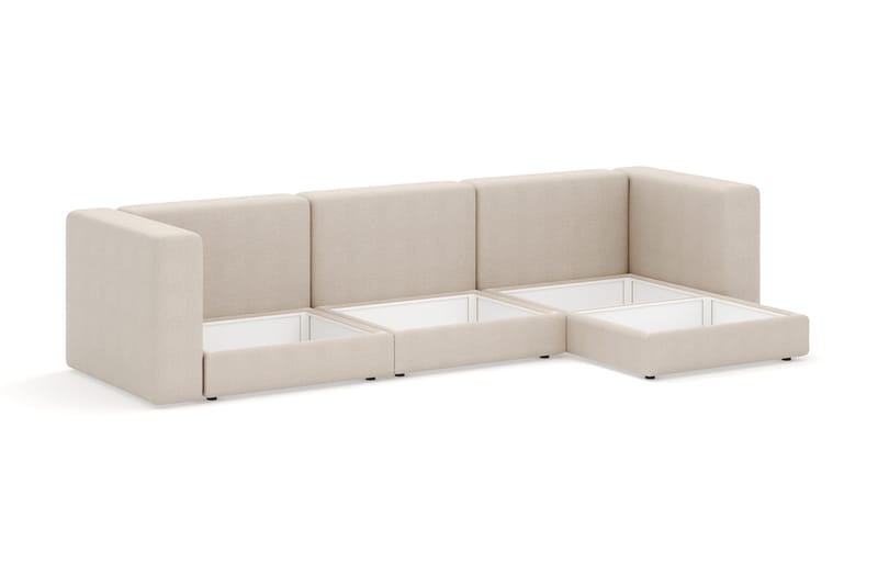 Hagblom 4-sits Divansoffa med Förvaring Vändbar - Beige - Möbler - Soffa - Divansoffor & schäslongsoffa