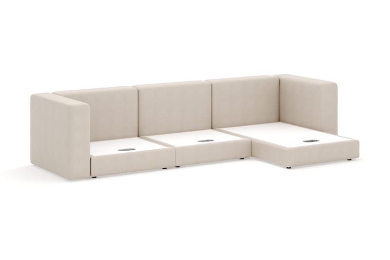 Hagblom 4-sits Divansoffa med Förvaring Vändbar - Beige - Möbler - Soffa - Divansoffor & schäslongsoffa