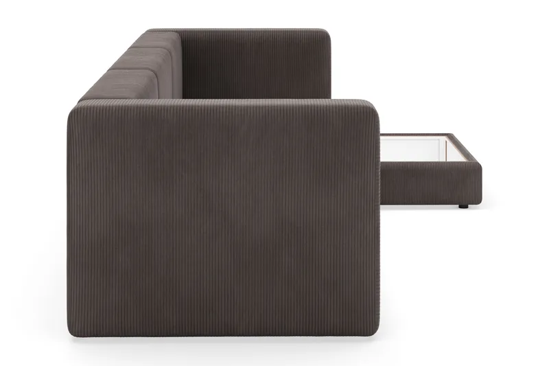 Hagblom 4-sits Divansoffa med Förvaring Vändbar - Brun - Möbler - Soffa - Divansoffor & schäslongsoffa