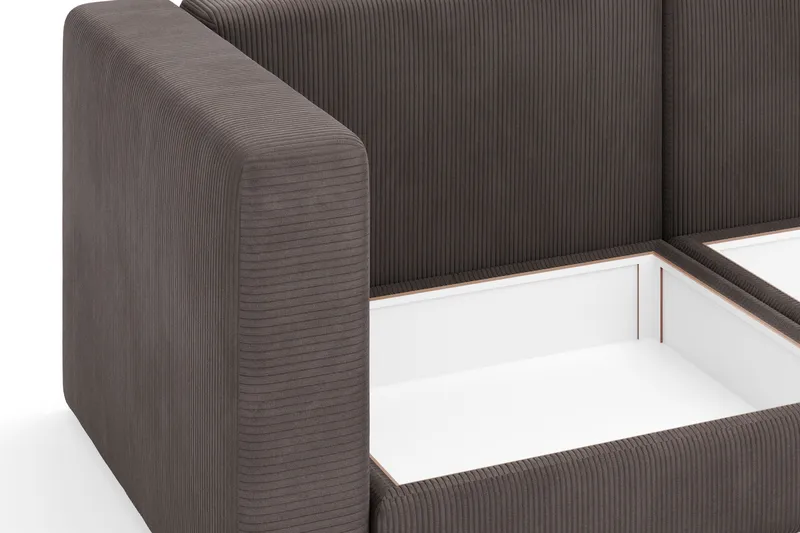 Hagblom 4-sits Divansoffa med Förvaring Vändbar - Brun - Möbler - Soffa - Divansoffor & schäslongsoffa