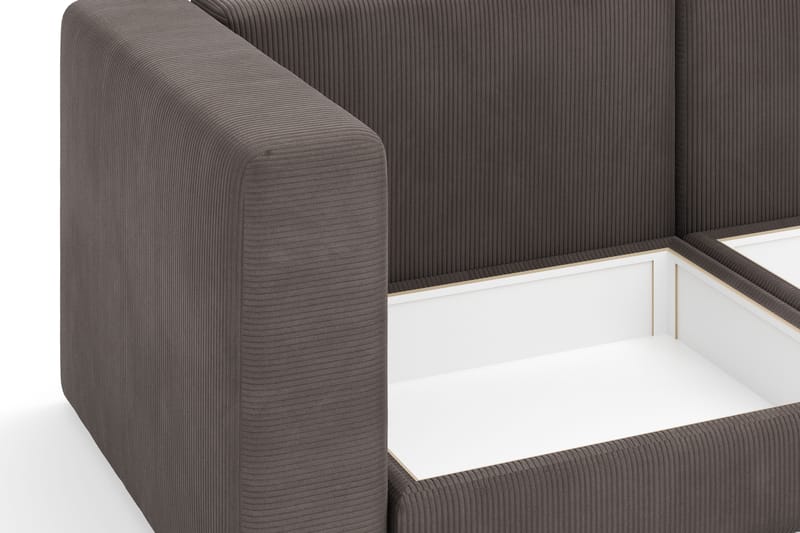 Hagblom 4-sits Divansoffa med Förvaring Vändbar - Brun - Möbler - Soffa - Divansoffor & schäslongsoffa