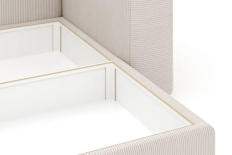 Hagblom 4-sits Vändbar Divansoffa 320 cm med Förvaring i Manchestertyg - Beige - Möbler - Soffa - Divansoffor & schäslongsoffa