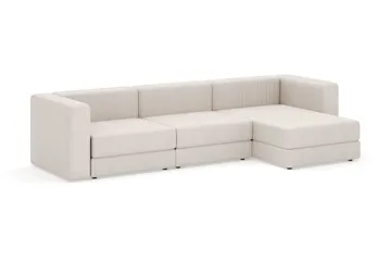 Hagblom 4-sits Vändbar Divansoffa 320 cm med Förvaring i Manchestertyg - Beige - Möbler - Soffa - Divansoffor & schäslongsoffa