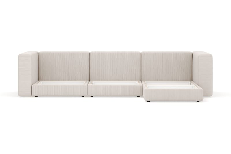 Hagblom 4-sits Vändbar Divansoffa 320 cm med Förvaring i Manchestertyg - Beige - Möbler - Soffa - Divansoffor & schäslongsoffa