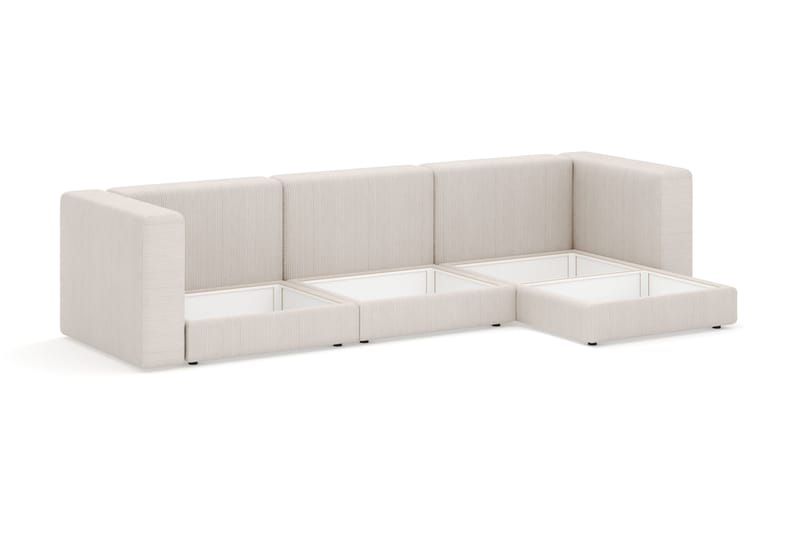 Hagblom 4-sits Vändbar Divansoffa 320 cm med Förvaring i Manchestertyg - Beige - Möbler - Soffa - Divansoffor & schäslongsoffa