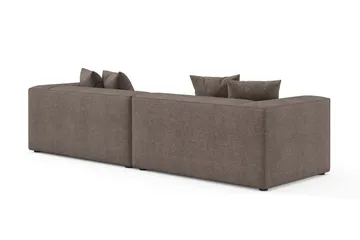 Havana 3-sits Låg Soffa med vändbar divan - Brun - Möbler - Soffa - Divansoffor & schäslongsoffa